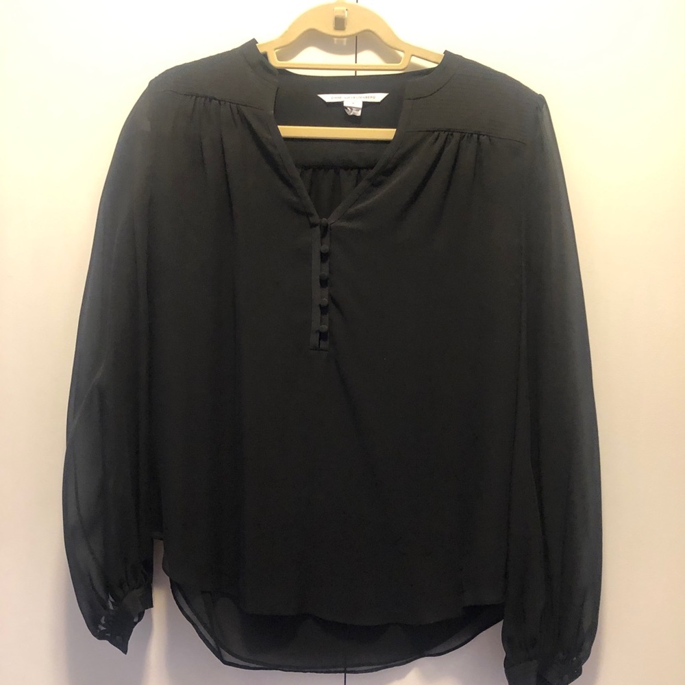 Diane Von Furstenberg black blouse